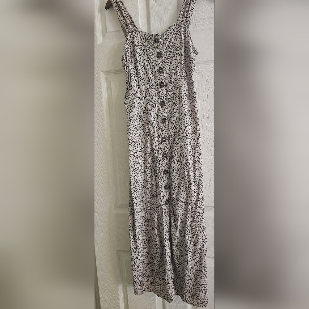 Japna Cheetah Print Size Medium Sleeveless Button-Down Dress